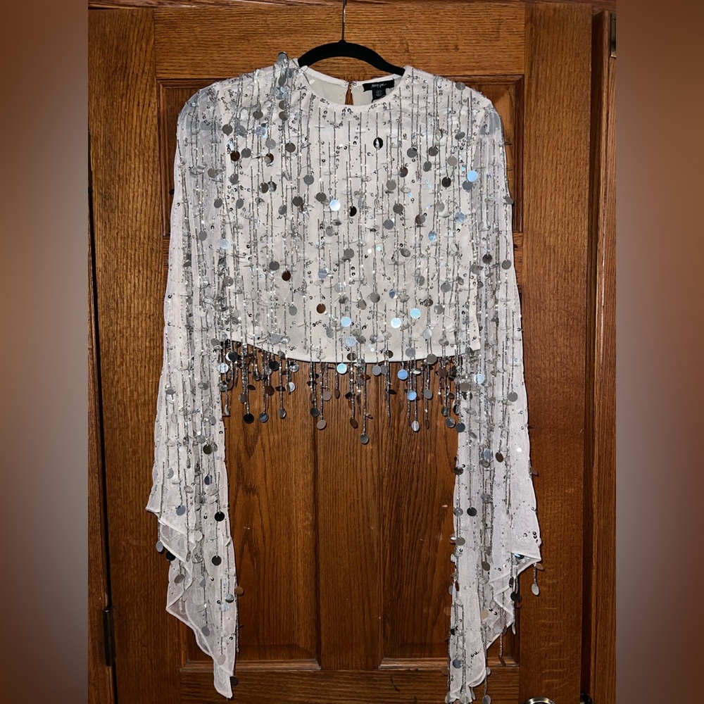 Nasty Gal Sequin Embellished Crop Top